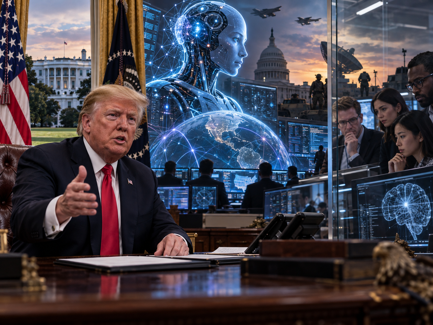 US President Donald Trump says he will create 'AI force' and name new ...