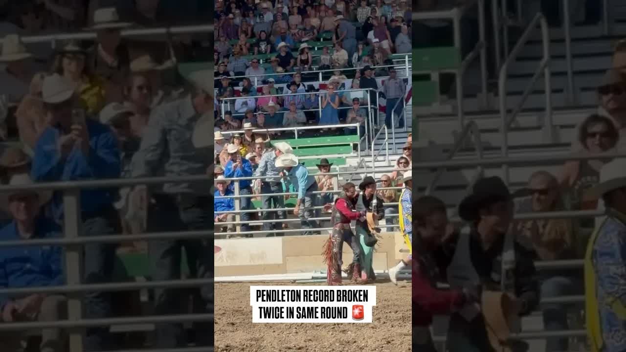 Garrett Shadbolt and Bradlee Miller set Pendleton bareback record
