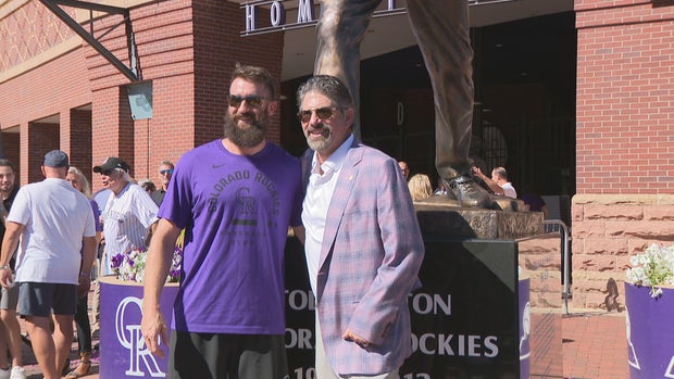 Statue of Colorado Rockies legend Todd Helton unveiled outside of Coors ...