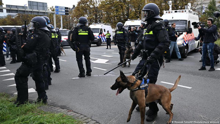 Dutch police disperse violent far-right protest in The Hague