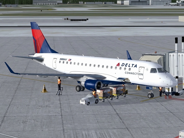 VATSIM shared cockpit Embraer E175 flight | Delta Connection KIND-KCVG