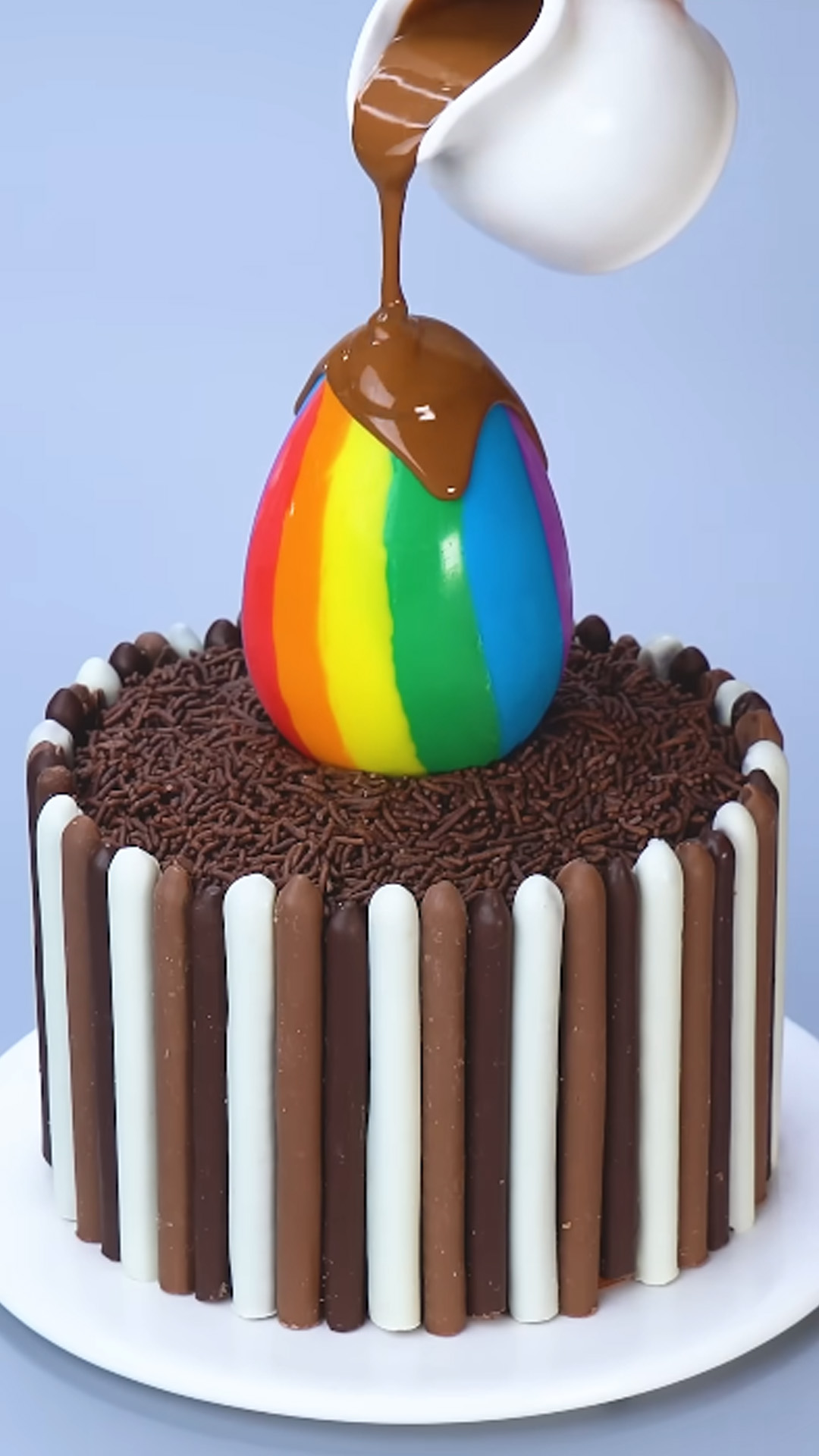 A Simple Chocolate Cake Gets A Stunning Finish