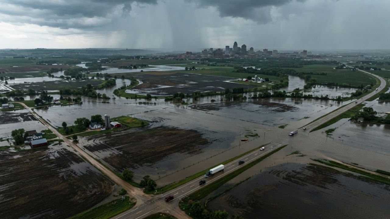 Ongoing flood threat in the Midwest as rain affects eastern states