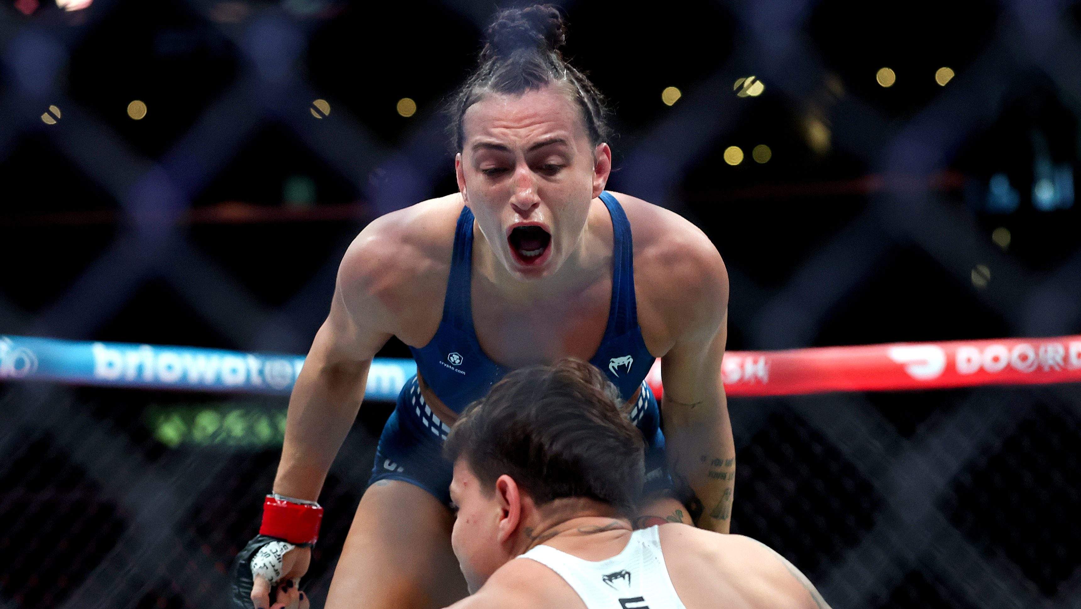 Casey O’Neill reacts to UFC 331 win over Eduarda Morua
