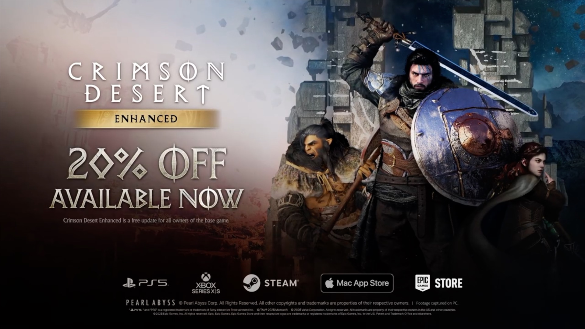 Crimson Desert enhanced official announcement trailer