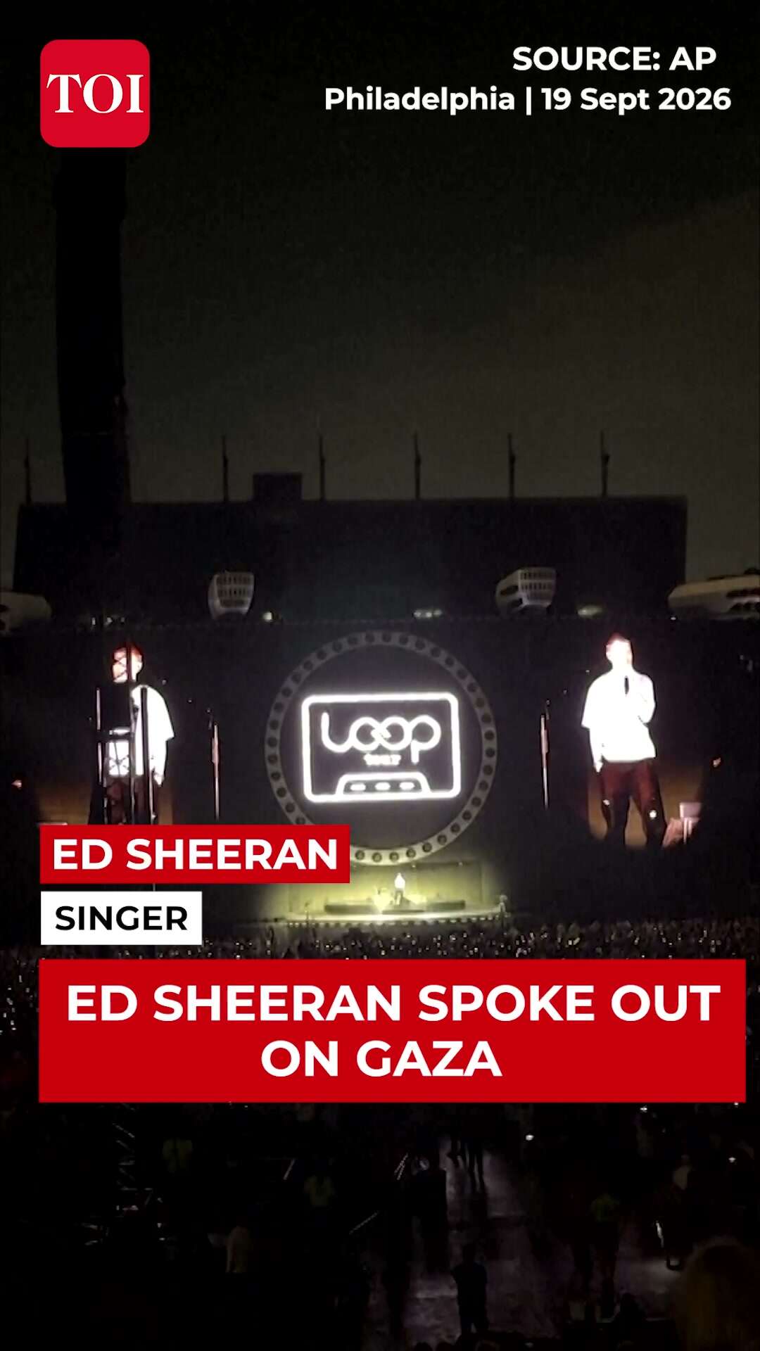 Ed Sheeran addresses Gaza war in emotional concert speech ...