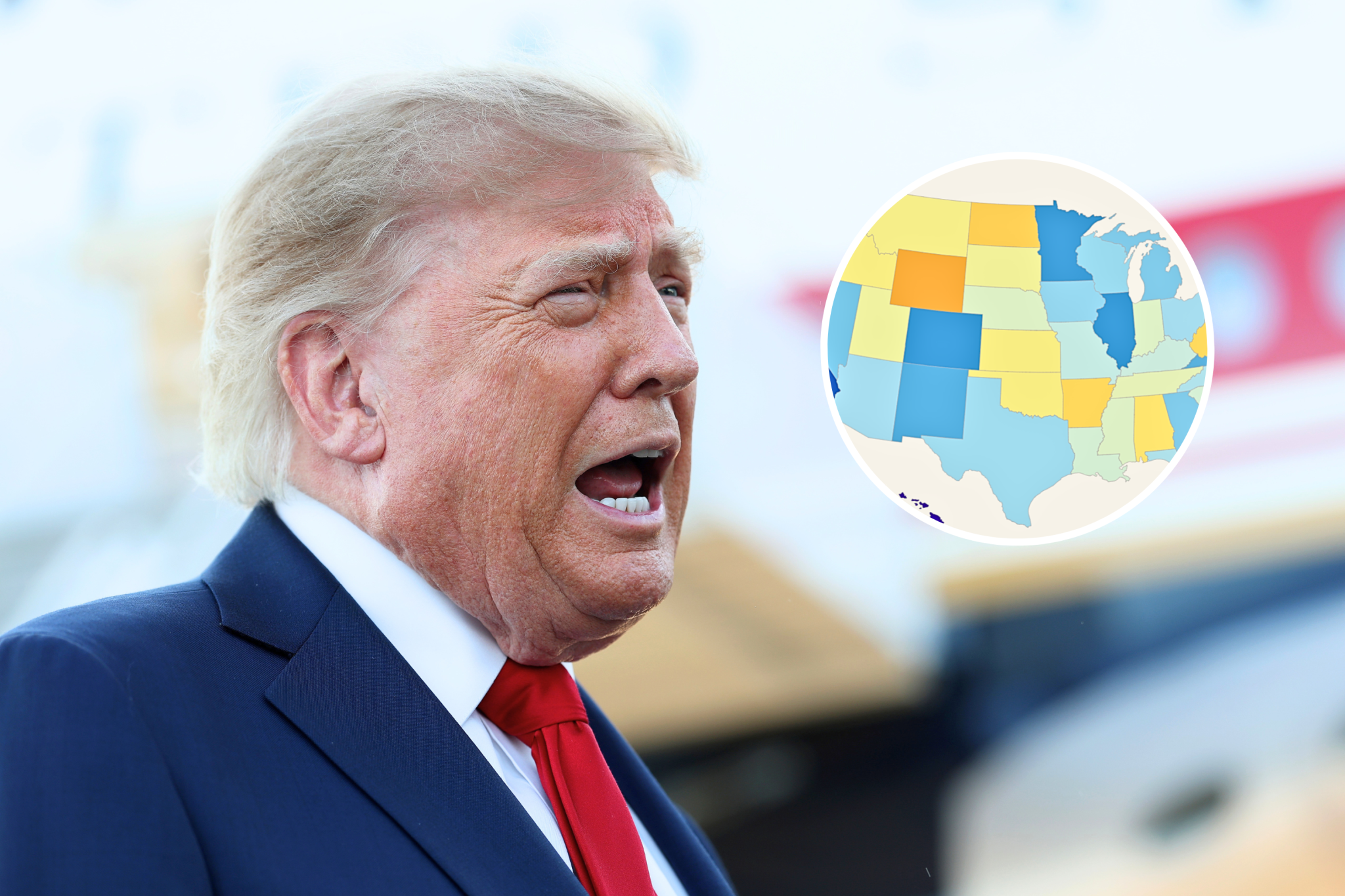 Map shows Trump's approval rating in every state after 20 months