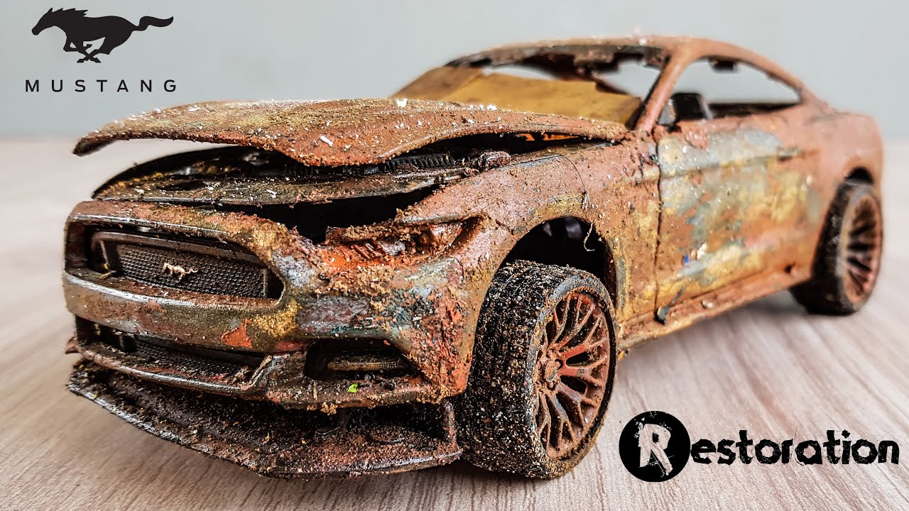 Restoration Ford Mustang GT muscle abandoned model car