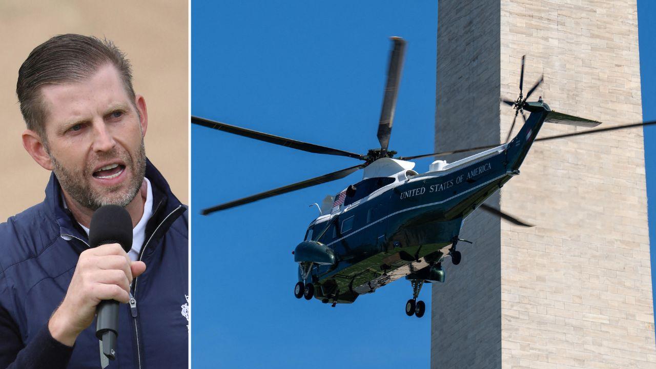 Eric Trump's military helicopter video in Ireland with his children ...