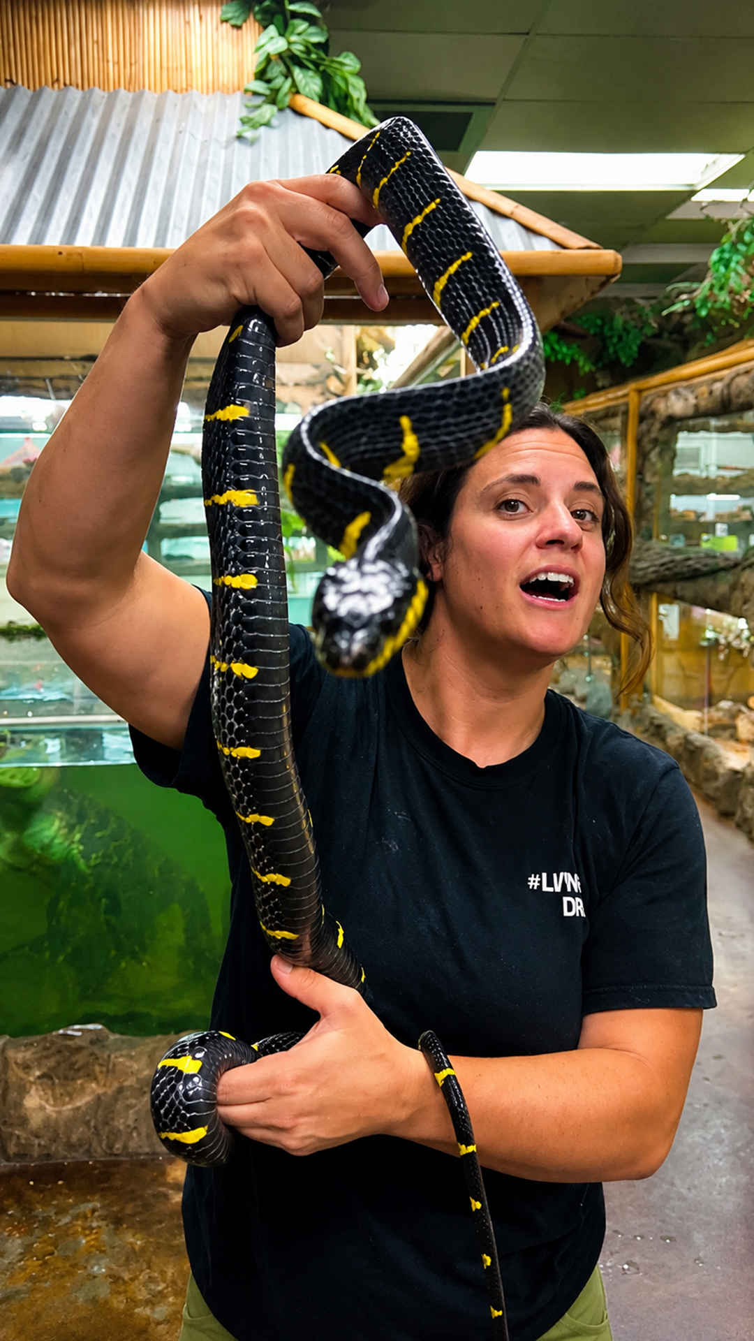 Snake handling turns serious fast with a defensive reptile