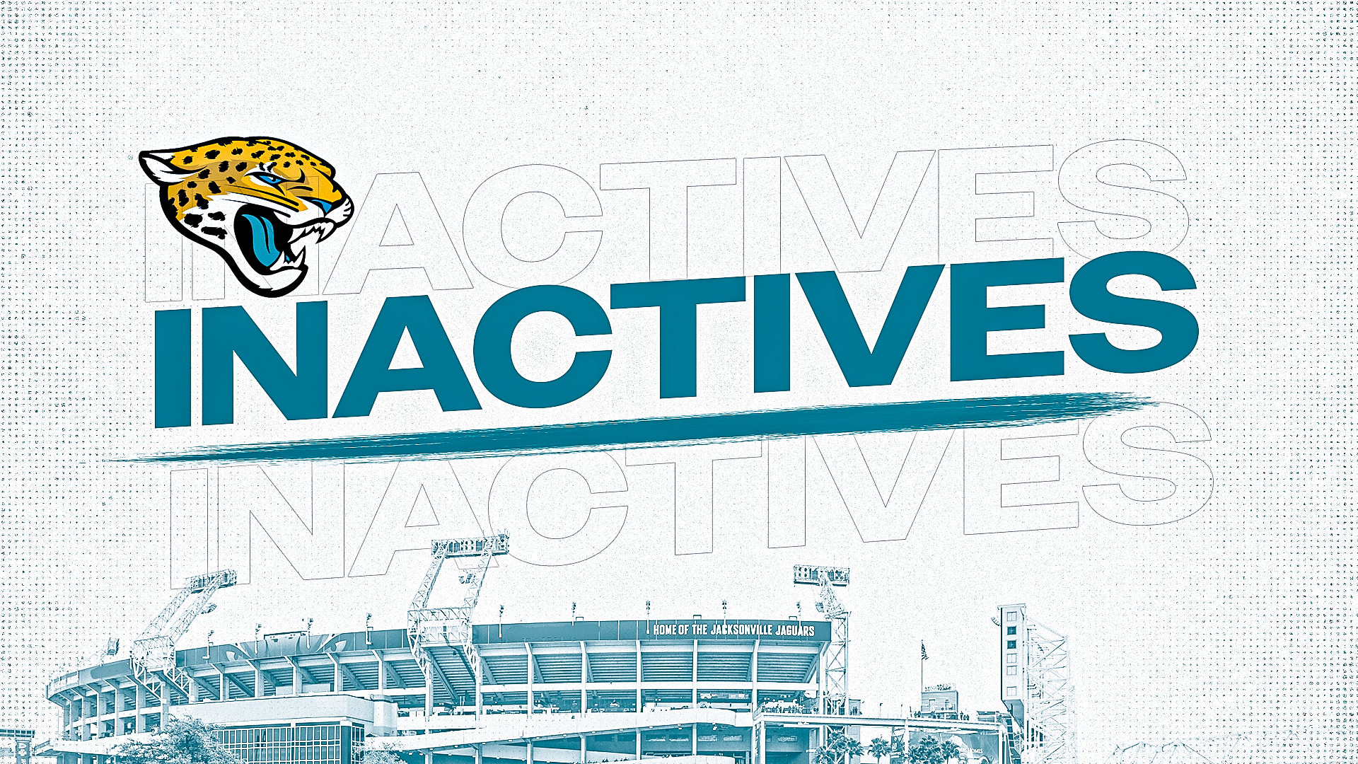 7 Jaguars inactive v. Texans, including 4 rookies