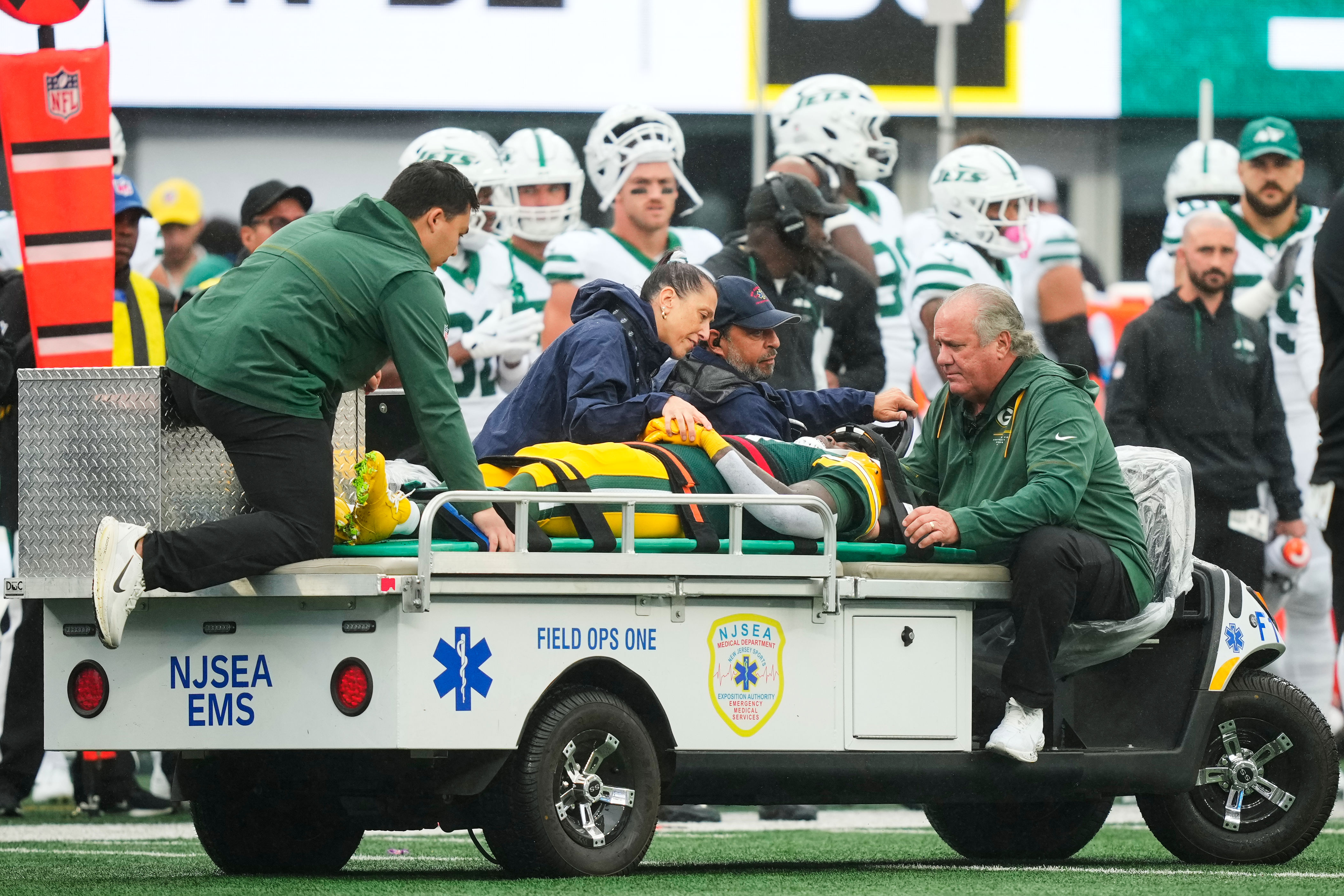 Packers’ Jayden Reed has movement in extremities after neck injury, but ...