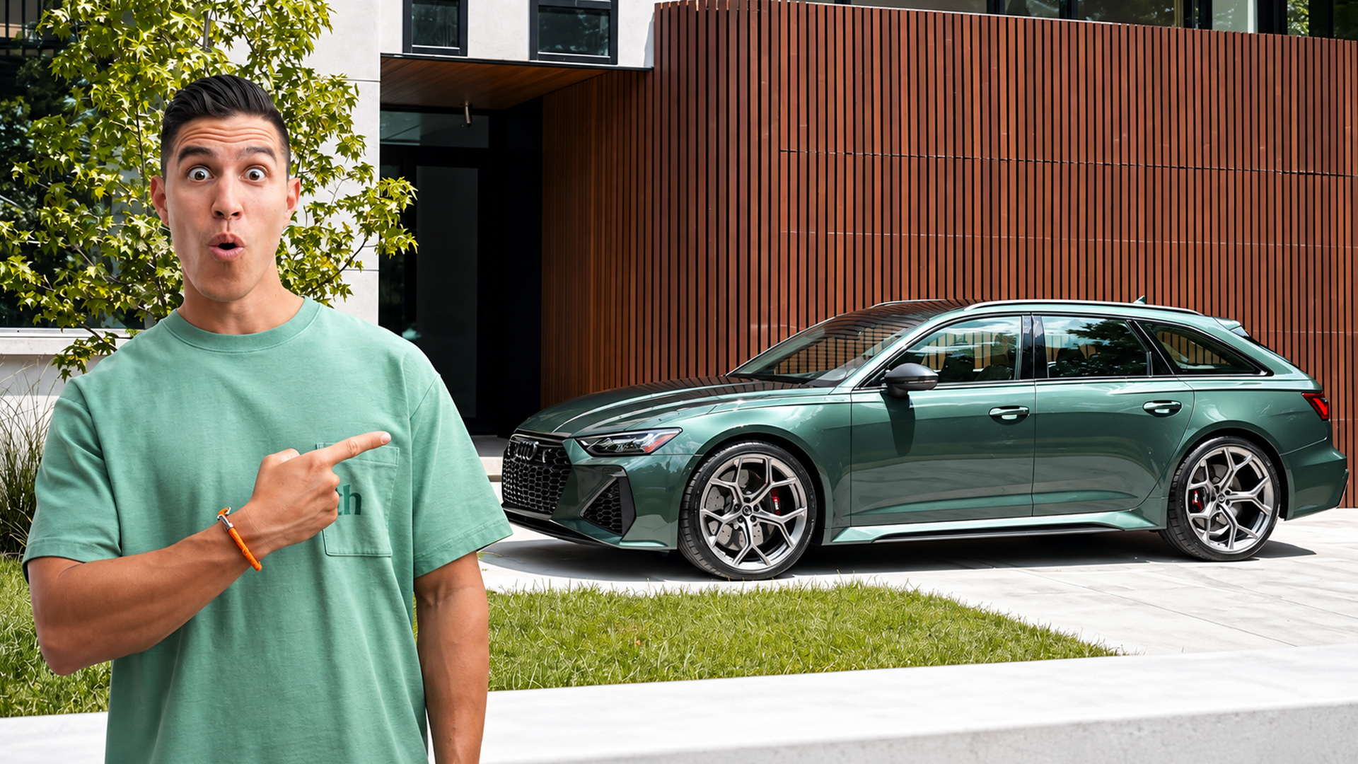 The custom green Audi RS6 wagon finally comes home