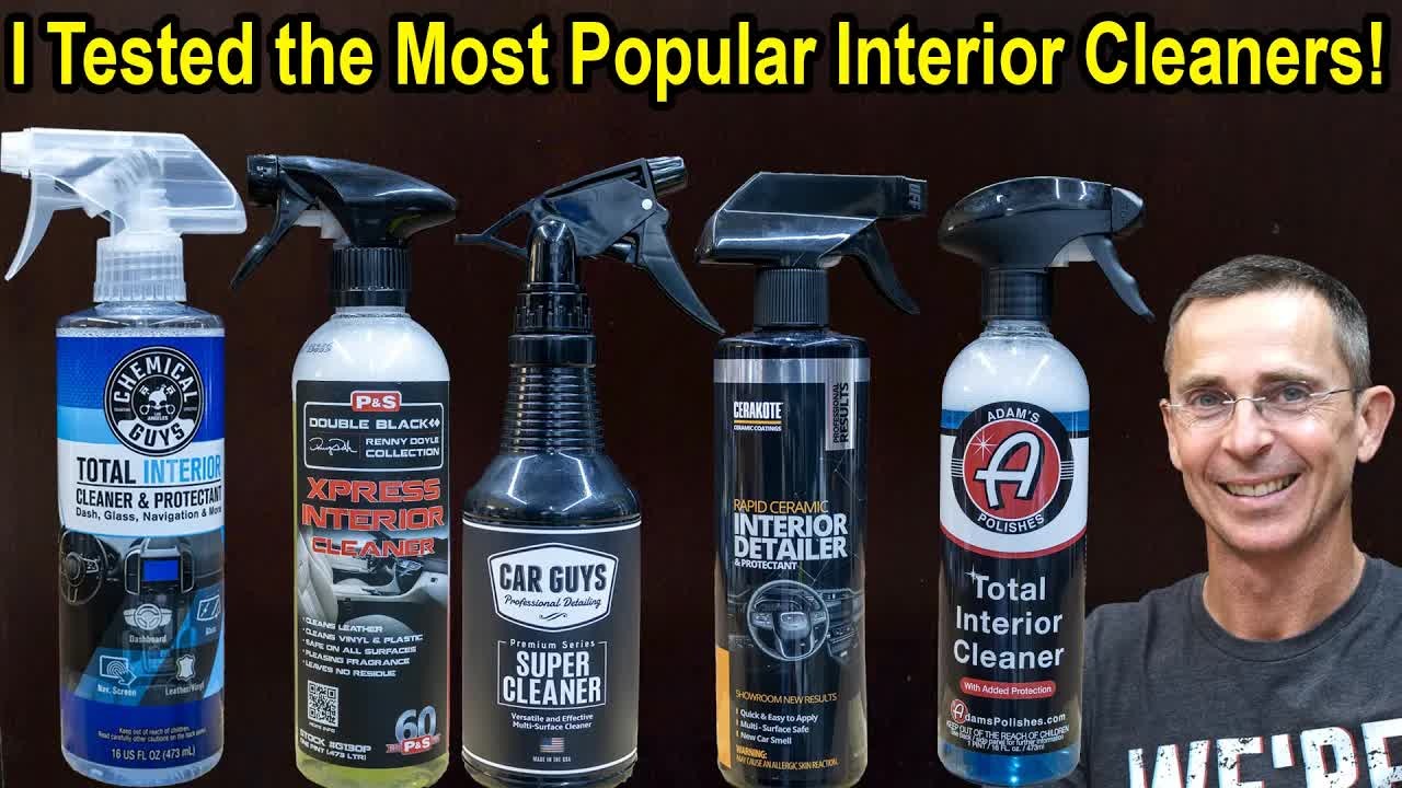 Testing car interior cleaners for effectiveness and performance