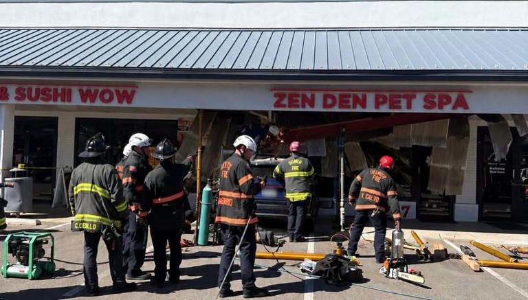 Car crash into store causes significant structural damage