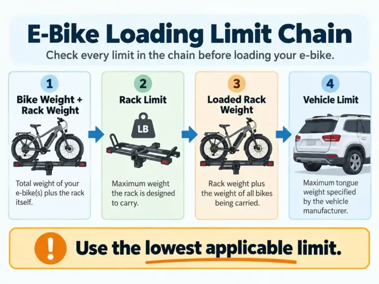 How to load a heavy e-bike onto a bike rack without struggling to lift it
