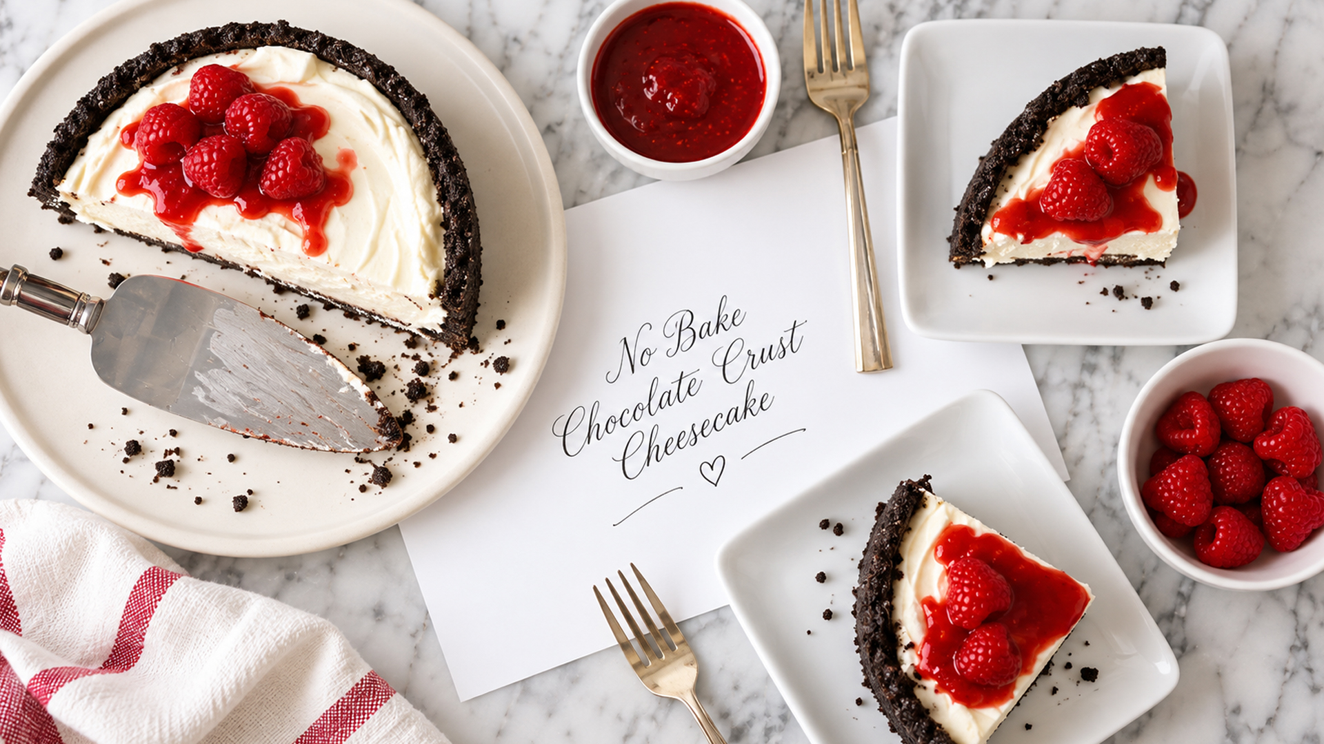 Create a luxurious chocolate cheesecake without using an oven
