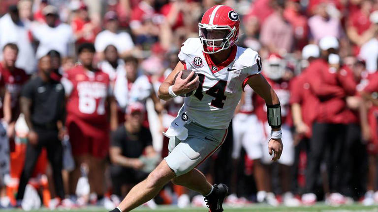 Kirby Smart pokes fun at Gunner Stockton’s best play against Arkansas