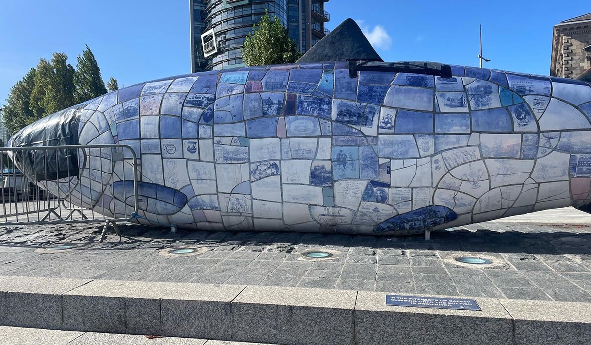 Man arrested after Belfast’s iconic Big Fish sculpture damaged in ...
