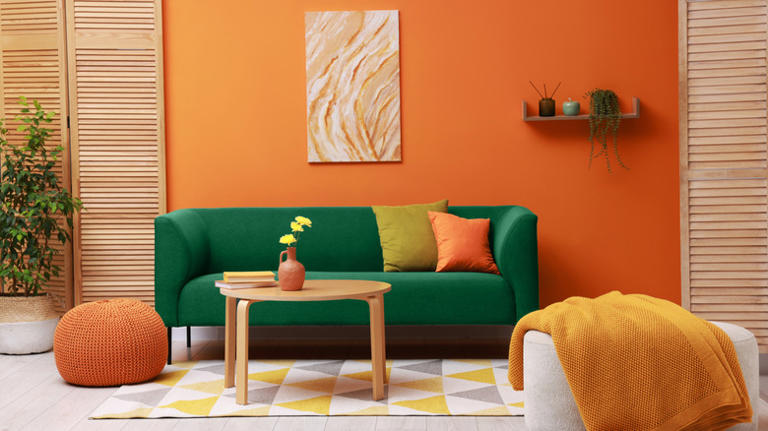 Orange is seriously trending for interior design: Here's how to pair it ...