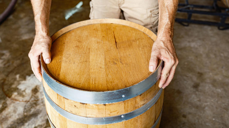 Hide your ugly trash can with a clever trick that's perfect for rustic ...