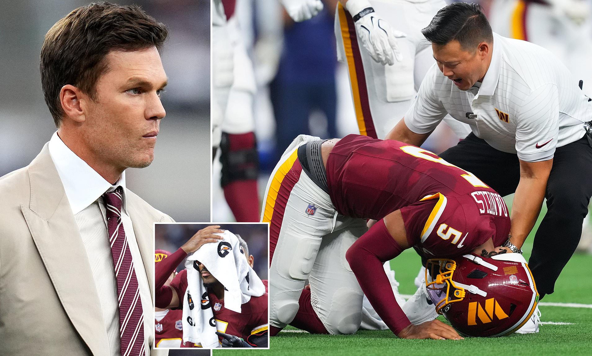 Tom Brady curses on live TV after watching grisly replay of Jayden ...
