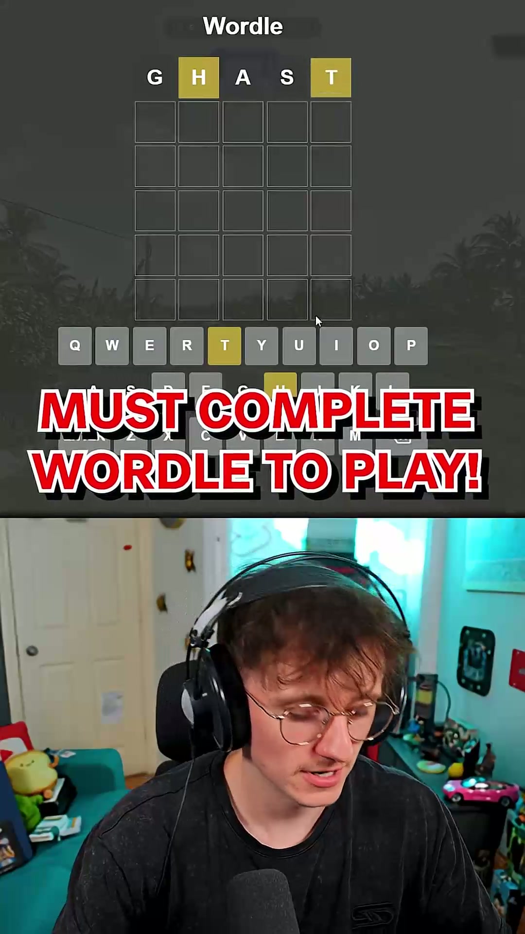 We can't play Geoguessr until we complete the Wordle