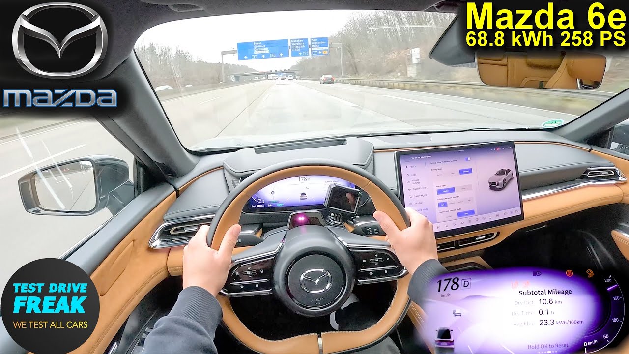 2025 Mazda 6e Takumi Plus (258 PS) topspeed POV ⚡ autobahn drive ...