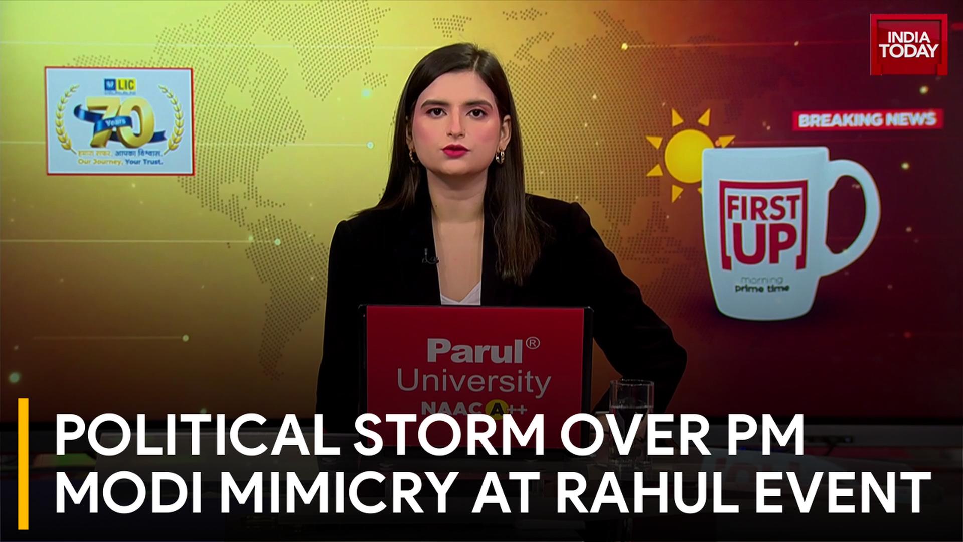 Row over PM Modi mimicry at Rahul Gandhi event, BJP slams Congress ...