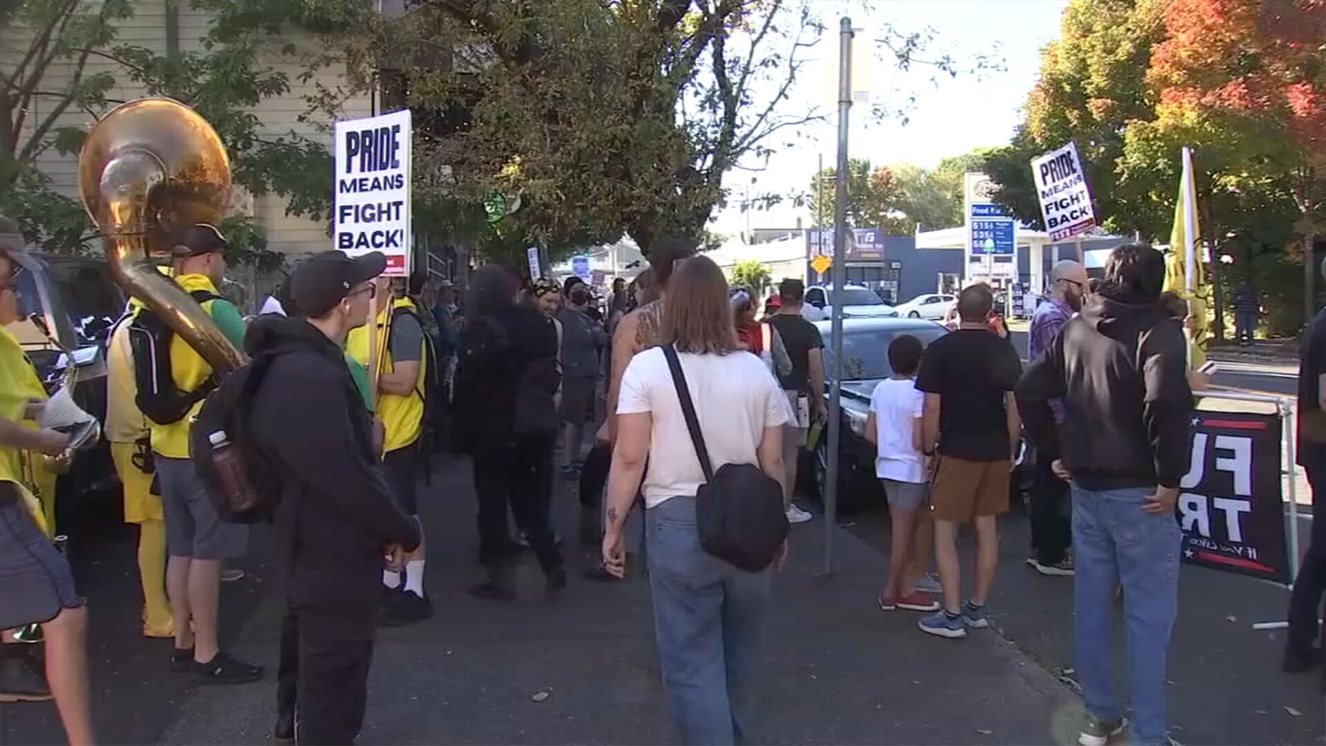 Protesters clash again outside Portland’s The Sports Bra