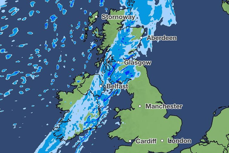 UK weather maps show 65 areas to be drenched by heavy rain this week ...
