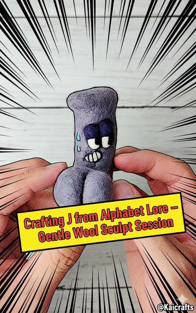 Crafting alphabet lore letter J from wool