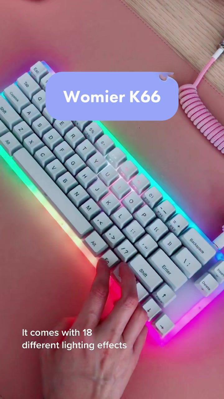 RGB mechanical keyboard with a transparent design