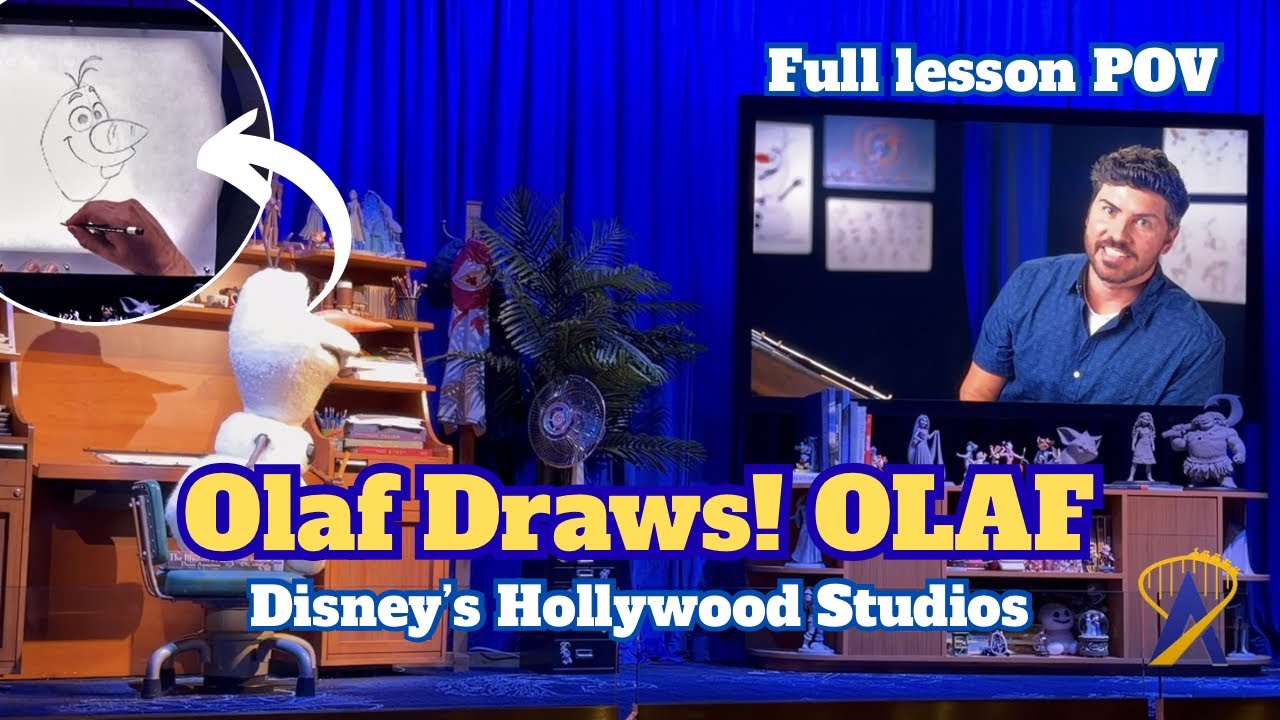 Drawing OLAF himself! POV inside Disney's new Olaf draws!
