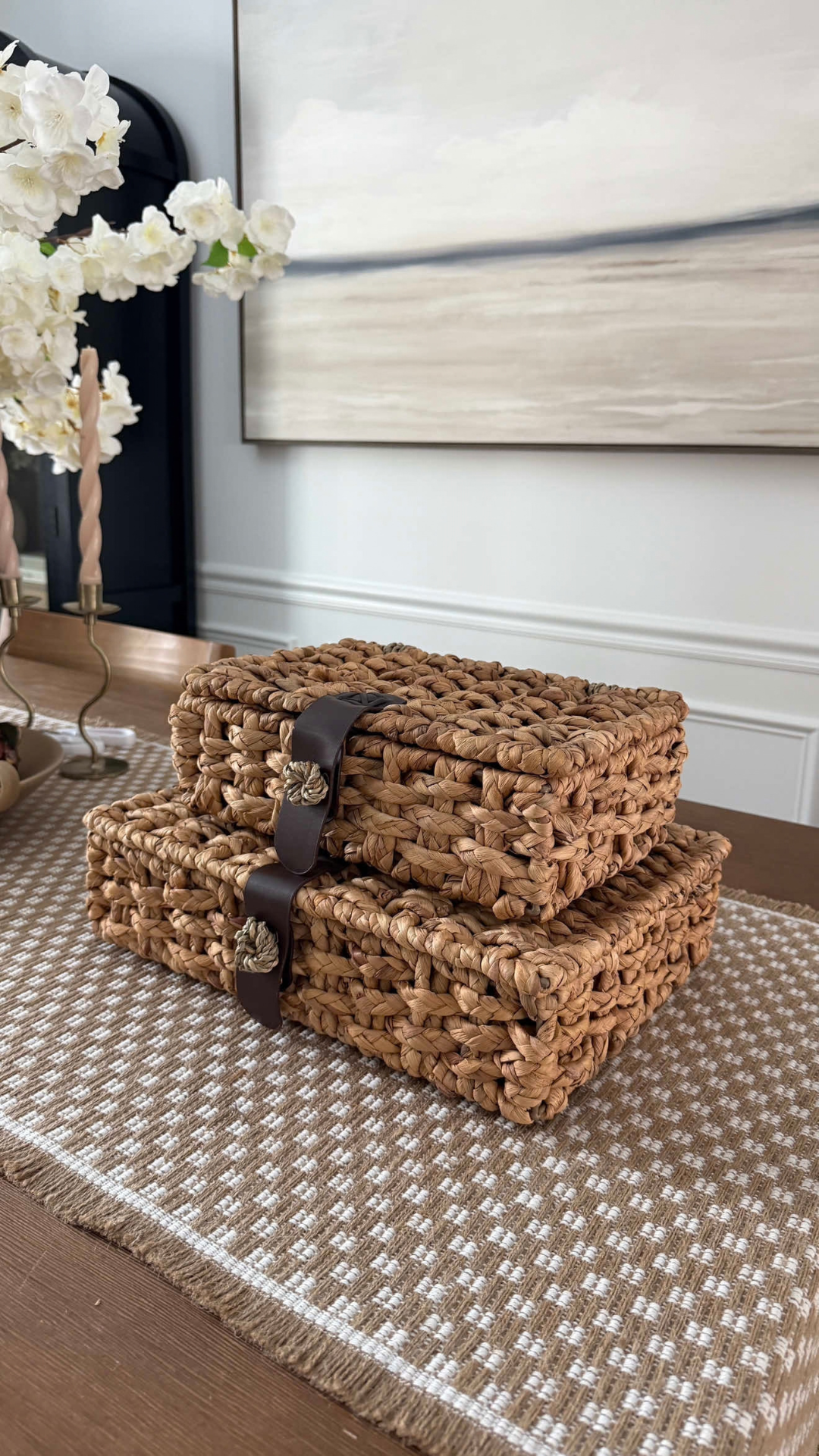 Woven decorative boxes for stylish home storage