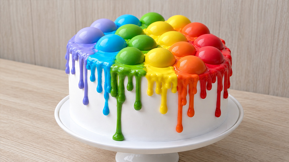 colorful-cake-decorating-inspiration-with-rainbow-chocolate-drips
