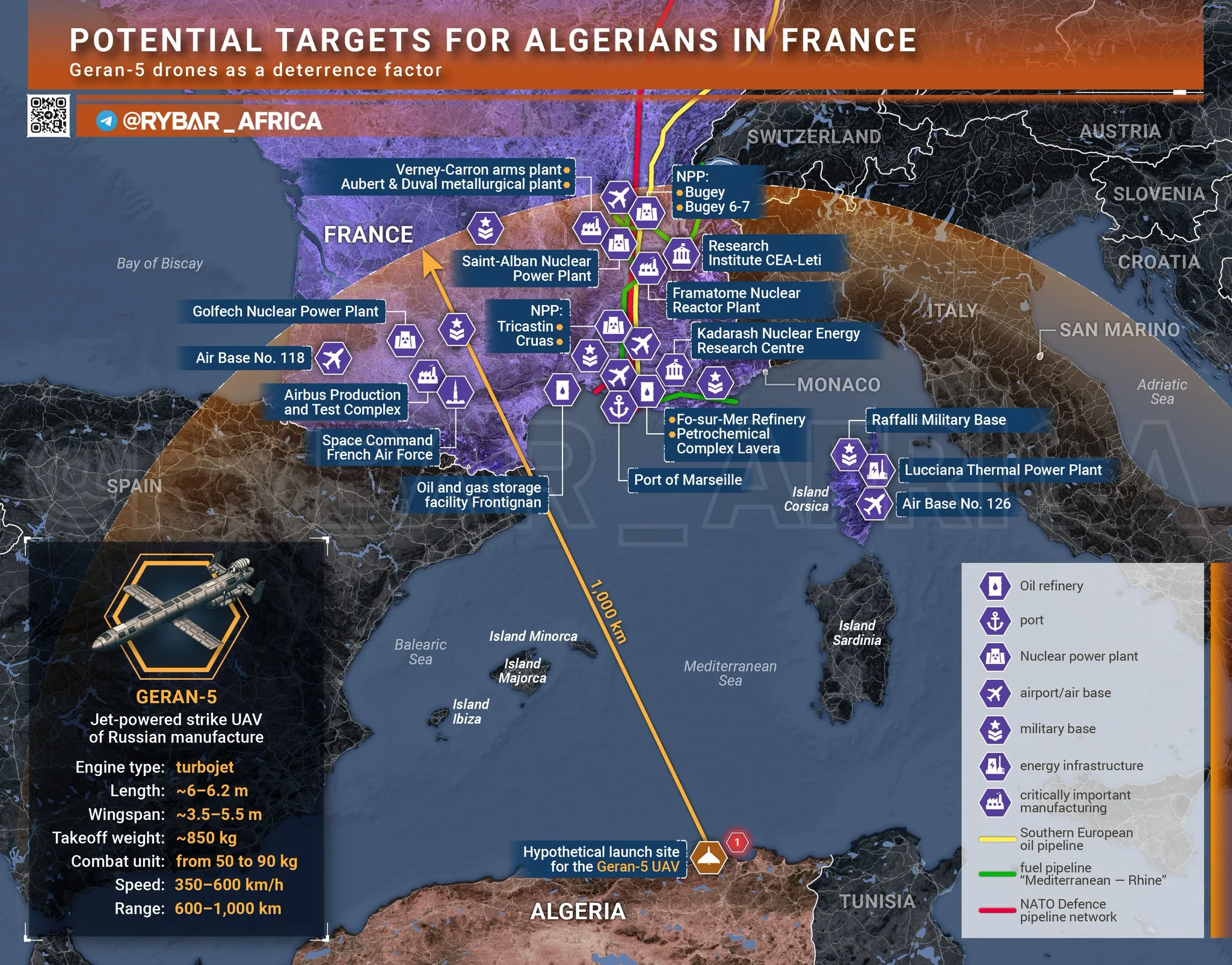 Russian outlet maps Algeria drone threat to Morocco and France