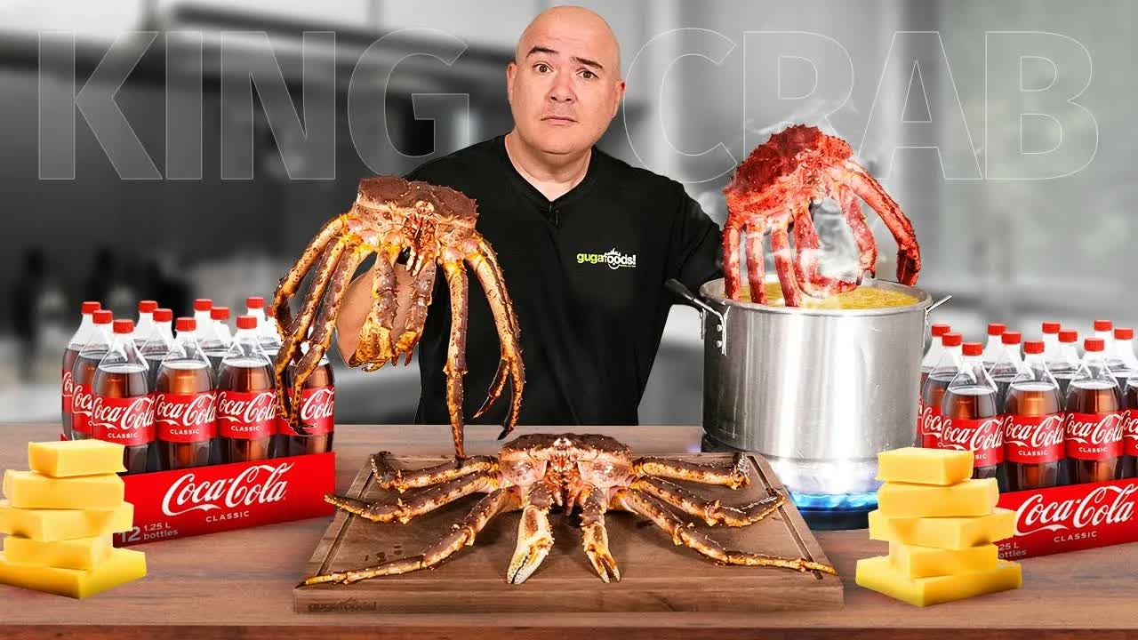 He boiled giant king crabs in garlic butter and Coke to see what would ...