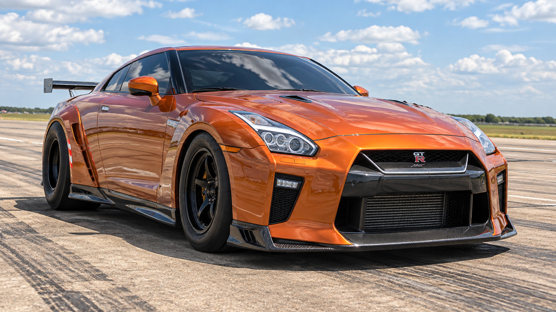 Modified Nissan GT-R built for straight line speed