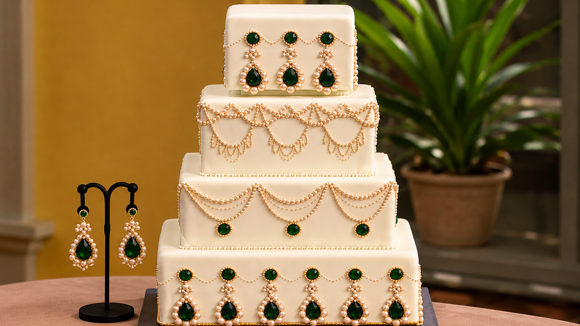 The wedding cake so beautiful it could sit in a jewelry store display case
