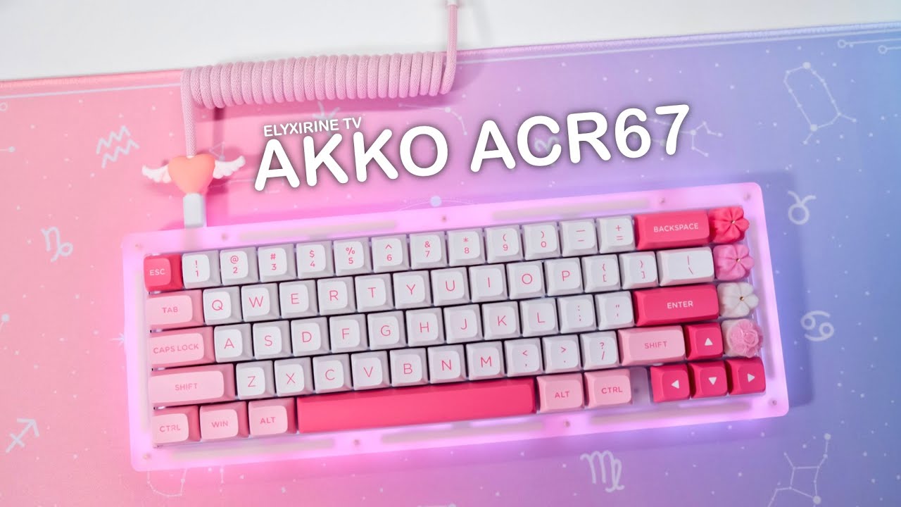 Epomaker 65% gasket mount kit sakura themed keyboard build