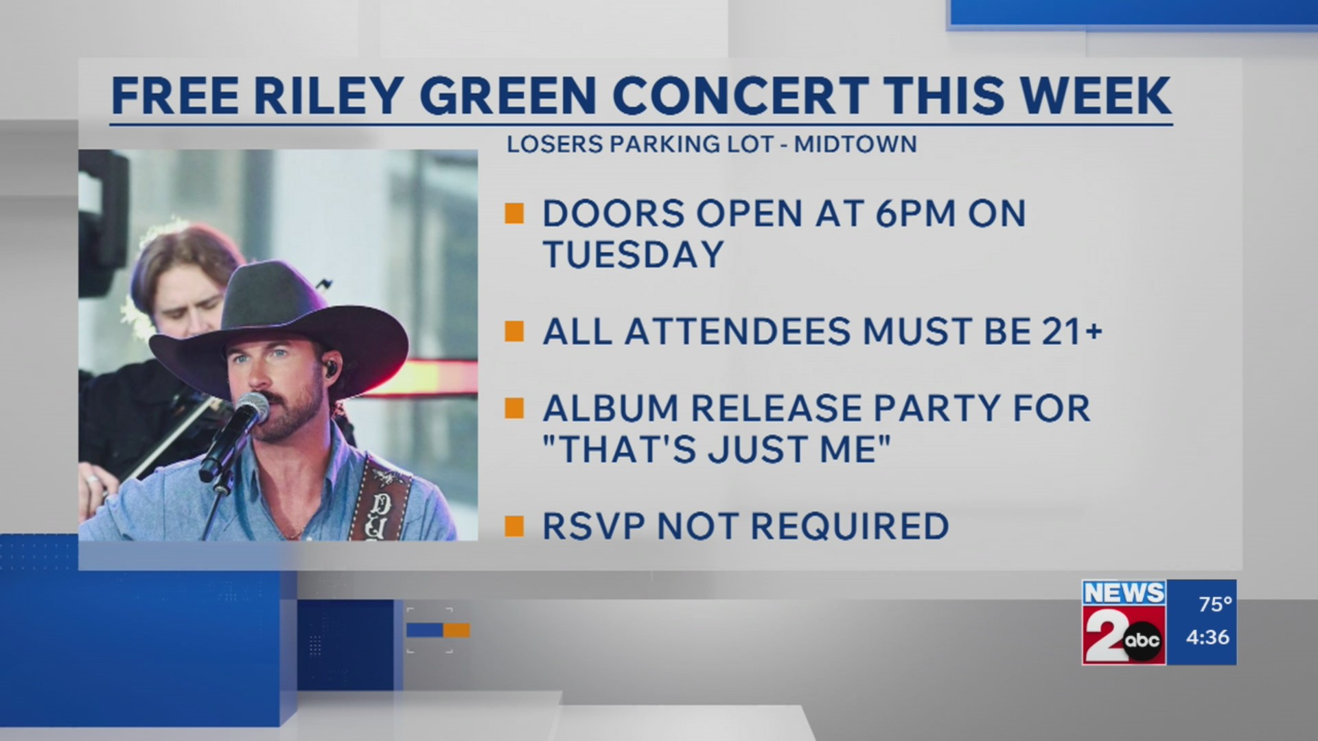 Free Riley Green concert