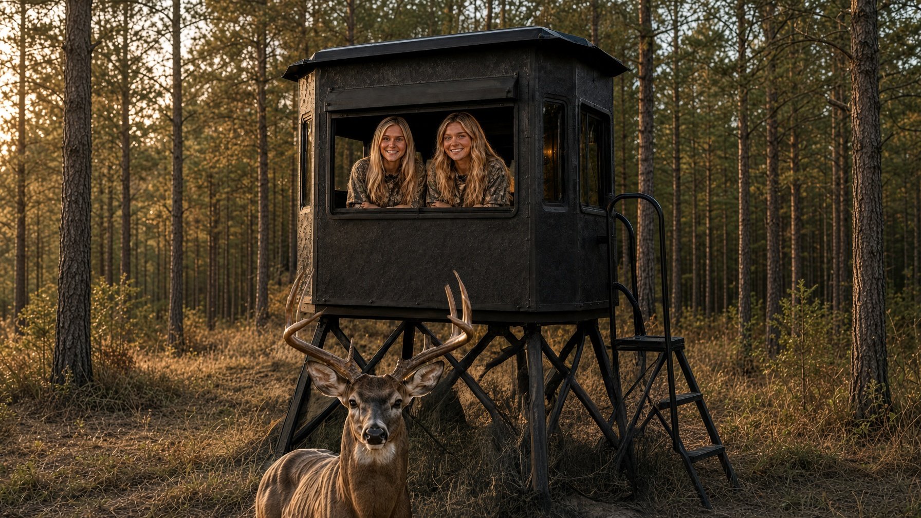 Building a deer blind from scratch