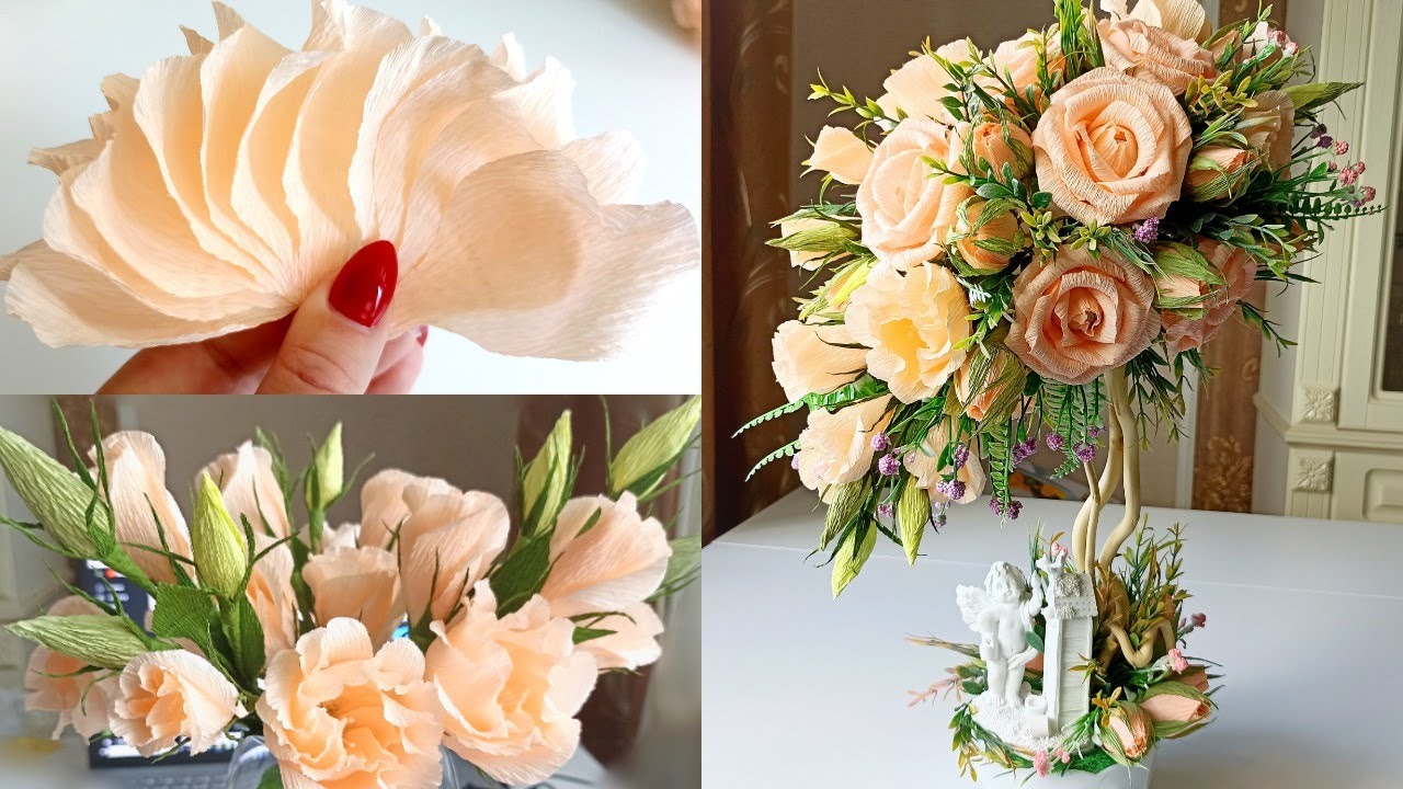 Easy crepe paper crafts with beautiful results