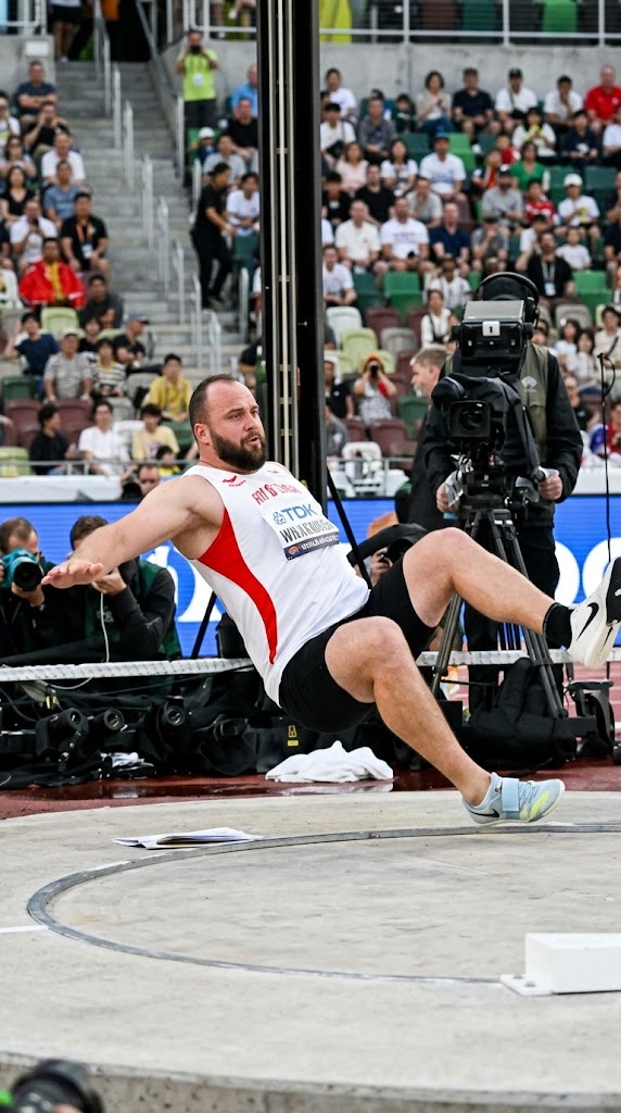 A discus throw takes an unexpected turn