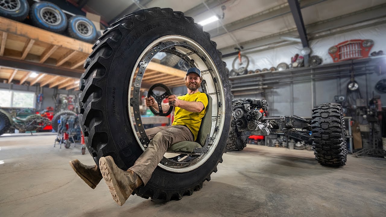 Building the ride-in tractor tire monster trike!