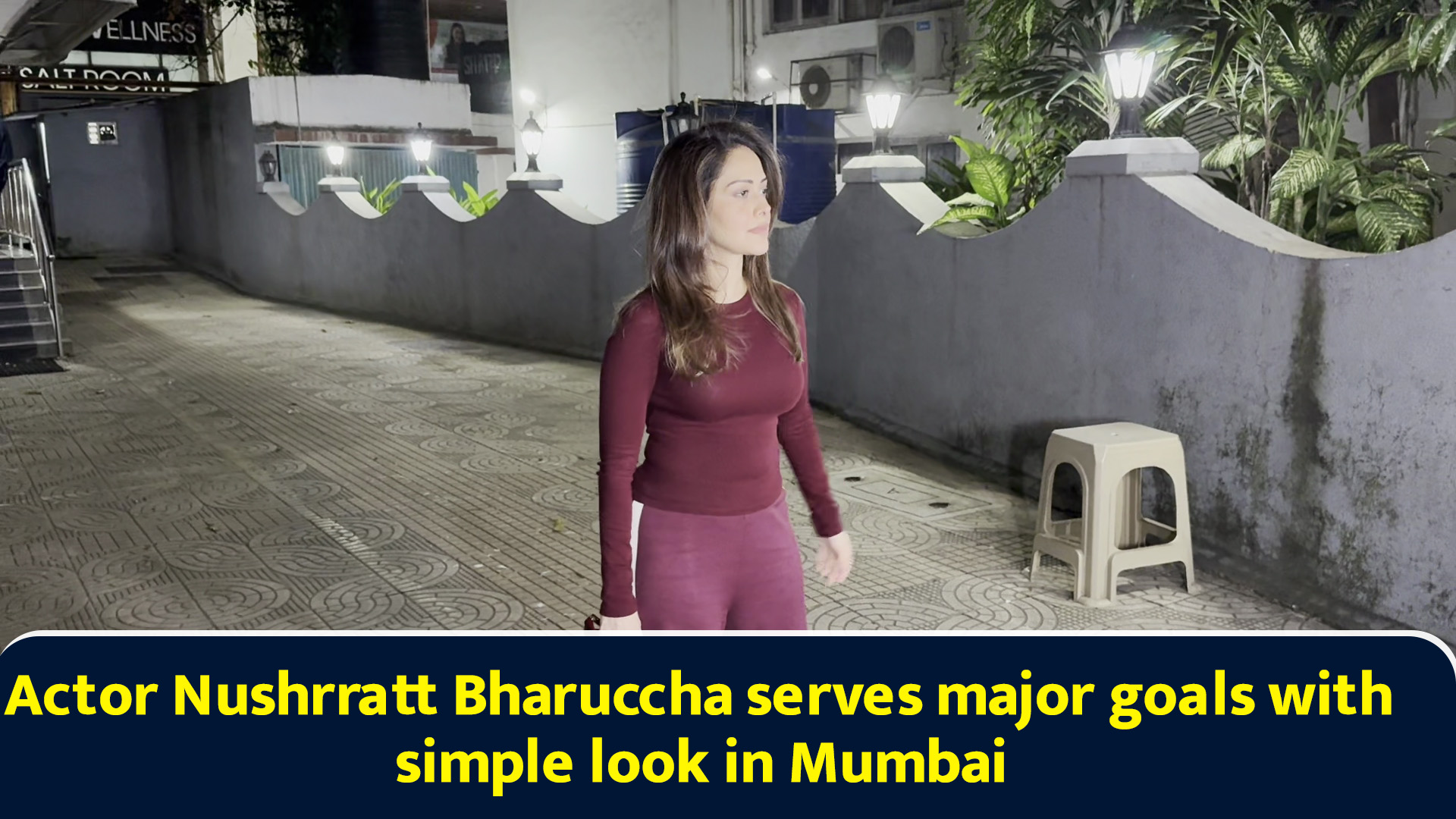 Actor Nushrratt Bharuccha serves major goals with simple look in Mumbai