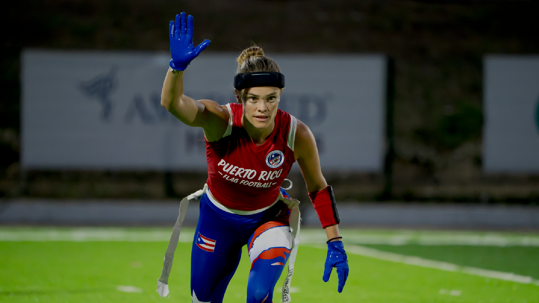 Nina Agdal is inspiring the next generation of flag football athletes