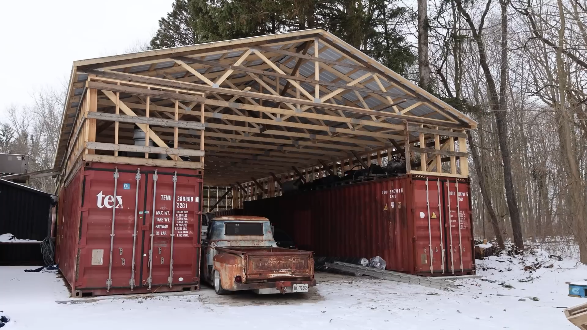 Building a shipping container barn in 48 hours