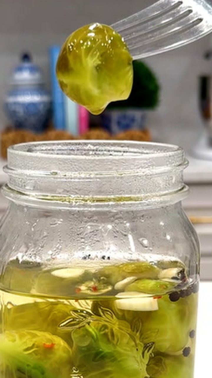 How to make frog balls pickled Brussels sprouts